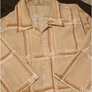 South Pole button up